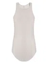 Rick Owens Ribbed Round-neck Top In Neutral