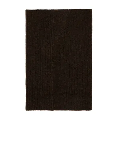 Rick Owens Ribbed Scarf In Black