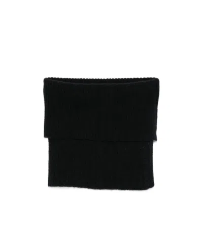 Rick Owens Ribbed Scarf In Black