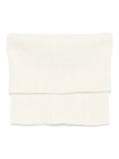 Rick Owens Ribbed Scarf In Neutral