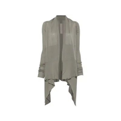 Rick Owens Ribbed Shawl Lapel Cardigan In Multi