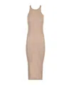Rick Owens Ribbed Jersey Dress Dresses Beige