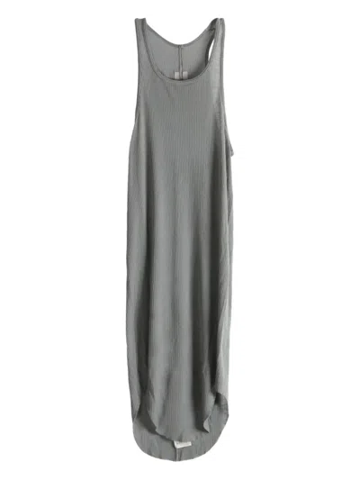Rick Owens Ribbed Sleeveless Top In Gray