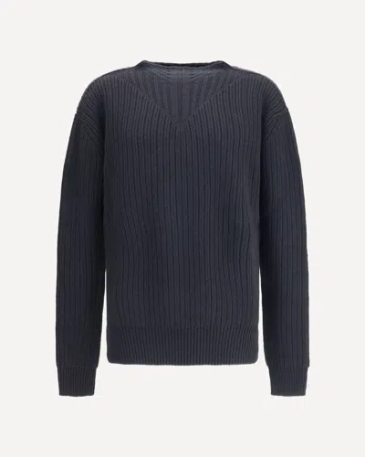 Rick Owens Ribbed Sweater In Black