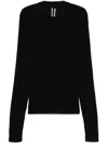 Rick Owens Ribbed Sweater In Black