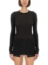 Rick Owens Ribbed T-shirt In Black
