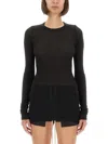 Rick Owens Ribbed T-shirt In Black