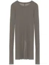 Rick Owens Ribbed T-shirt In Grey