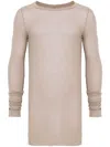 Rick Owens Ribbed T-shirt In Neutrals
