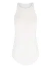 Rick Owens Ribbed Round-neck Top In White