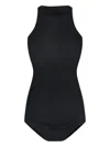 Rick Owens Black Basic Rib Cotton Tank Top In Black  