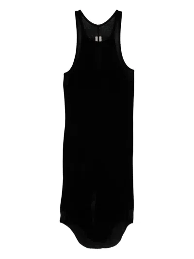 Rick Owens Ribbed Tank Top In Black