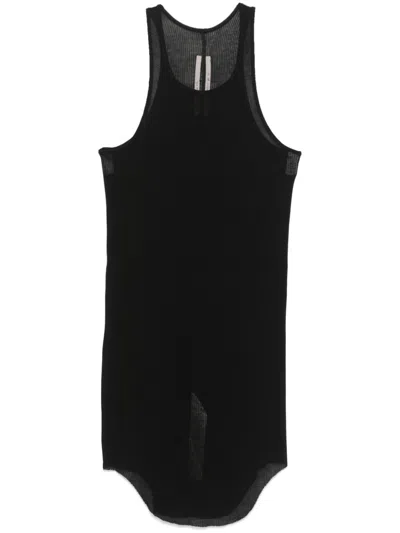 Rick Owens Ribbed Tank Top In Black