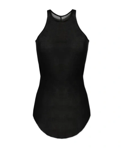 RICK OWENS RICK OWENS HOLLYWOOD BASIC RIBBED SCOOP NECK TANK TOP