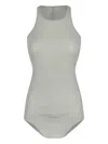 Rick Owens Ribbed Tank Top In Green