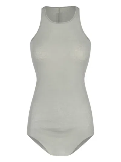 Rick Owens Ribbed Tank Top In Green