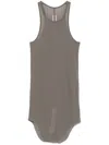 Rick Owens Ribbed Sleeveless Top In Grey