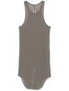 Rick Owens Ribbed Sleeveless Top In Grey