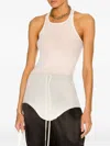 Rick Owens Basic Rib Tank Top In Neutral