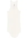 Rick Owens Fine-ribbed Tank Top In Nude & Neutrals