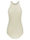 Rick Owens Ribbed Tank Top Tops Beige