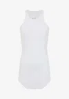 Rick Owens White Basic Rib Viscose Tank Top In White