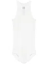 Rick Owens Ribbed Tank Top In White