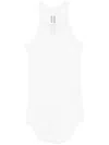 Rick Owens Ribbed Tank Top In White