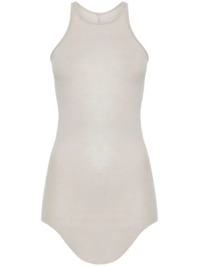 RICK OWENS RICK OWENS RIBBED TANK TOP WITH OLYMPIC NECKLINE