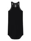 Rick Owens Ribbed Tank Top With Racerback Neckline In Black