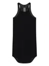 Rick Owens Ribbed Tank Top With Racerback Neckline In Black