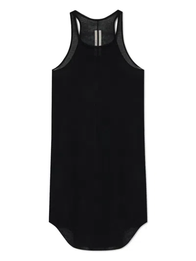RICK OWENS RIBBED TANK TOP WITH RACERBACK NECKLINE