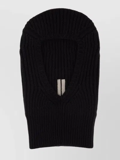Rick Owens Ribbed Texture Stretch Fit Hats In Black