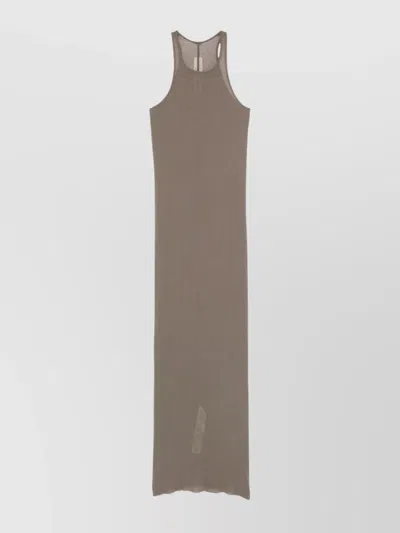 RICK OWENS RIBBED TEXTURE TANK DRESS