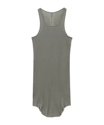 Rick Owens Ribbed Top In Gray