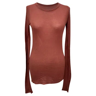 Rick Owens Ribbed Top In Red Viscose
