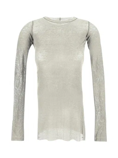 Rick Owens Ribbed Top In White