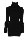Rick Owens Ribbed Turtleneck Sweater Fitted Silhouette In Black