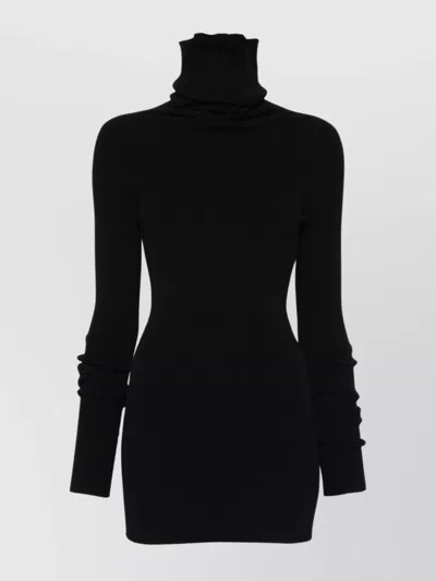 RICK OWENS RIBBED TURTLENECK SWEATER FITTED SILHOUETTE