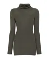 Rick Owens Ribbed Turtleneck Sweater In Gray