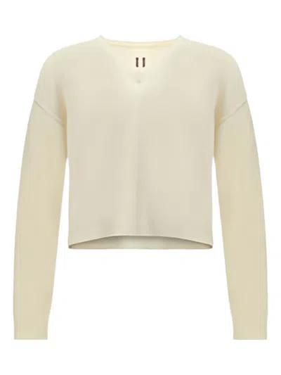 RICK OWENS RIBBED V-NECK SWEATER
