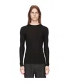 Rick Owens Ribbed-knit Virgin Wool Sweater In Black