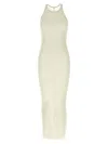 Rick Owens Ribbed Viscose And Silk Blend Maxi Dress In Multi