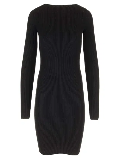 Rick Owens Ribbed Viscose Dress Dresses Black