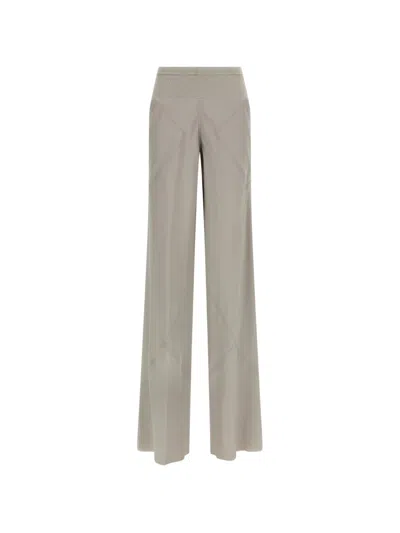 Rick Owens Flared Wide-leg Casual Pants In Gray