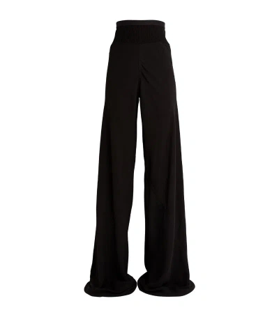 Rick Owens Ribbed-waist Trousers In Black