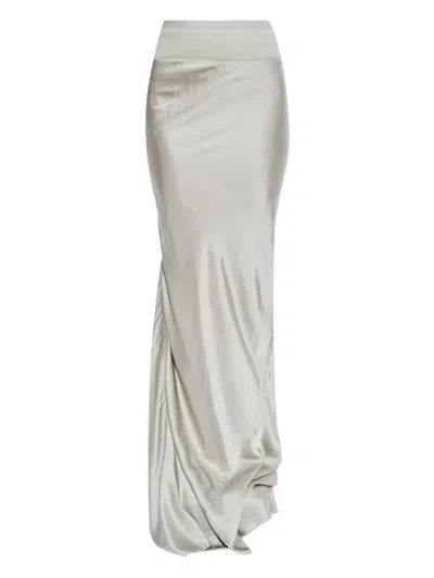 RICK OWENS RIBBED-WAISTBAND SKIRT