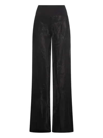 RICK OWENS RIBBED-WAISTBAND TROUSERS