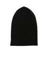 Rick Owens Ribbed Wool Beanie In Black