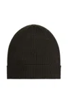 Rick Owens Ribbed Wool Beanie In Green